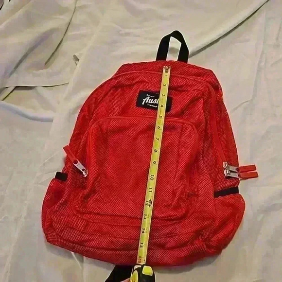 Red Mesh Backpack " The Original Austin Trading Co." - Picture 6 of 6